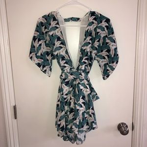 Open Front/Back Palm Romper